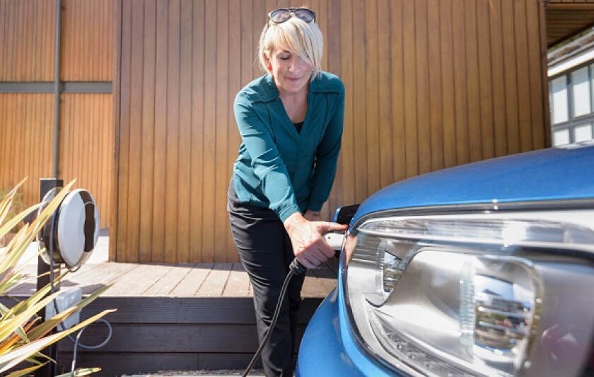 Electric car charging from Alamy 17Nov22 575x375