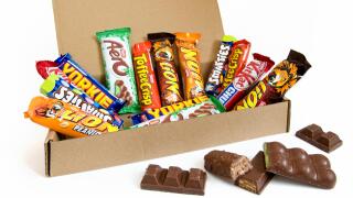 A box of Nestle chocolate bar selection
