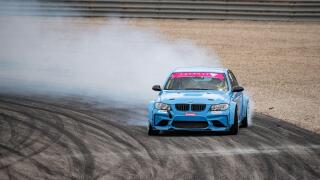 Bmw 3 Series E90 drifting on the circuit