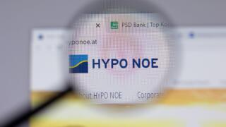 Los Angeles, California, USA - 1 June 2021: Hypo Noe Landesbank logo or icon on website page, Illustrative Editorial
