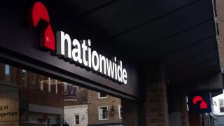 Windsor, Berkshire, UK. 14th November, 2024. The new Nationwide branding outside the Building Society in Windsor, Berkshire. Credit: Maureen McLean/Alamy