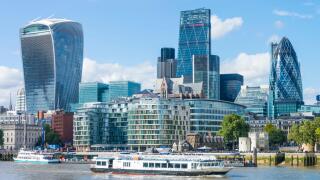 London City of London skyline financial district skyscrapers River Thames City of London UK GB Europe