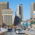 Canada, Manitoba Province, Winnipeg, downtown and buildings