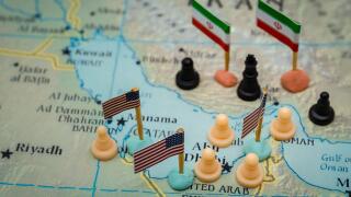 Geopolitical conflict between Iran and the USA for oil control