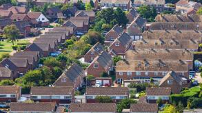 UK housing, Folkestone, Kent.
