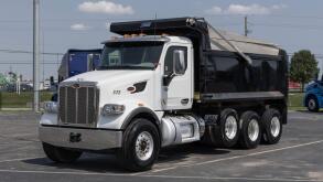 Indianapolis - August 1, 2023: Navistar International Semi Dump Truck display at a dealership. Navistar International is subsidiary of Traton.