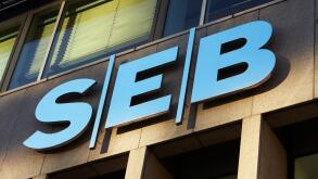 SEB bank office at Sveavagen / Hamngatan at Sergel's Square in Stockholm, Sweden