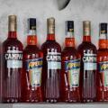 Cremona, Italy July 19th 2025 Several bottles of Campari and Aperol, two famous italian aperitifs, are standing on a bar shelf, ready to be served