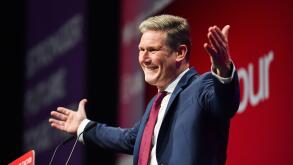 Brighton UK 29th September 2021 - Sir Keir Starmer giving his speech to the Labour Party Conference today at the Brighton Centre  : Credit Simon Dack / Alamy Live News