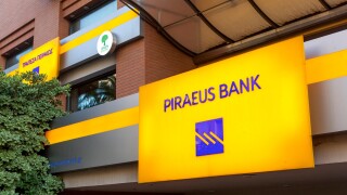 Piraeus Bank, sign, Crete, Greece bank