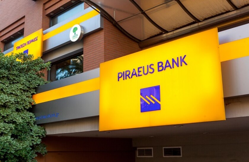 Piraeus Bank, sign, Crete, Greece bank