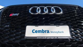WEINFELDEN, SWITZERLAND - MARCH 1, 2020: Cembra money bank is a swiss credit institute, offering a car financing as well.