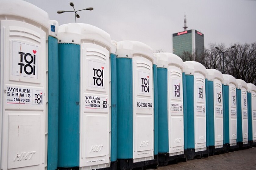 Toi Toi & Dixi toilets from Alamy 13Dec21 575x375