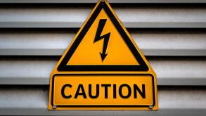 Caution information sign