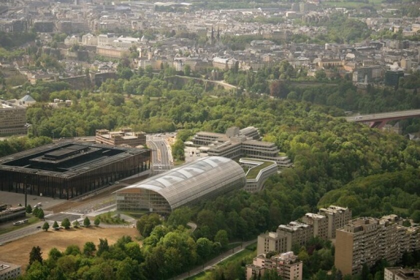 EIB headquarters aerial European Investment Bank from media gallery 575x375