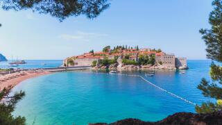 Sveti Stefan, near Budva, Montenegro.