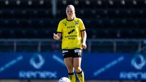 Bergen, Norway. 04th May, 2025. 250504 Rebekka Ausland of Start during the 1. division football match between Asane and Start on May 4, 2025 in Bergen. Photo: Marius Simensen/BILDBYRAN/Cop 238 1. division 1. divisjon bbeng dam football fotball fotboll sta