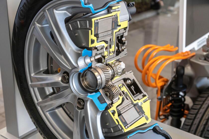 electric motor, transmission and brake integrated into the wheel by Schaeffler