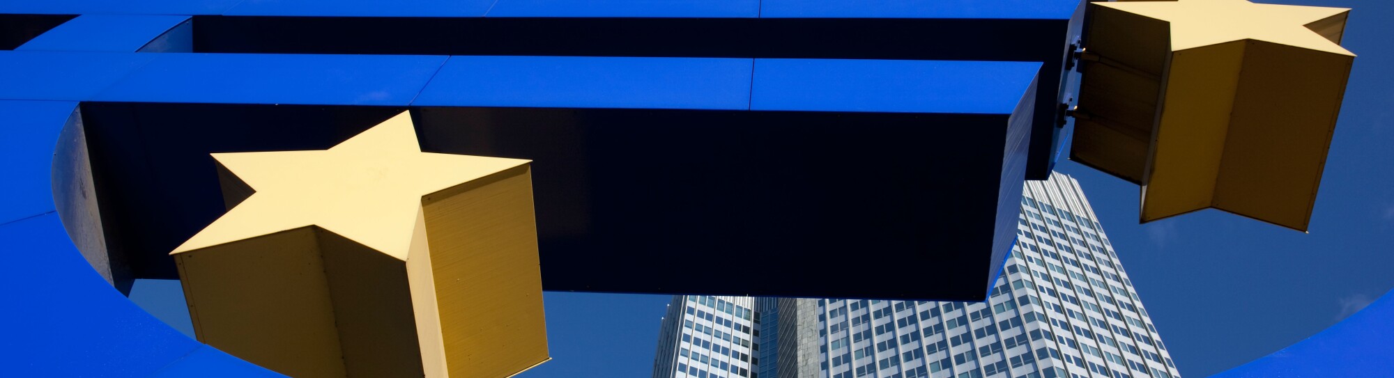 The Euro sign, the official currency of the Eurozone in the European Union. Photo:Jeff Gilbert