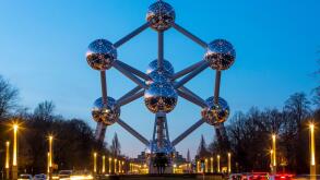 The Atomium in Brussels, Belgium,