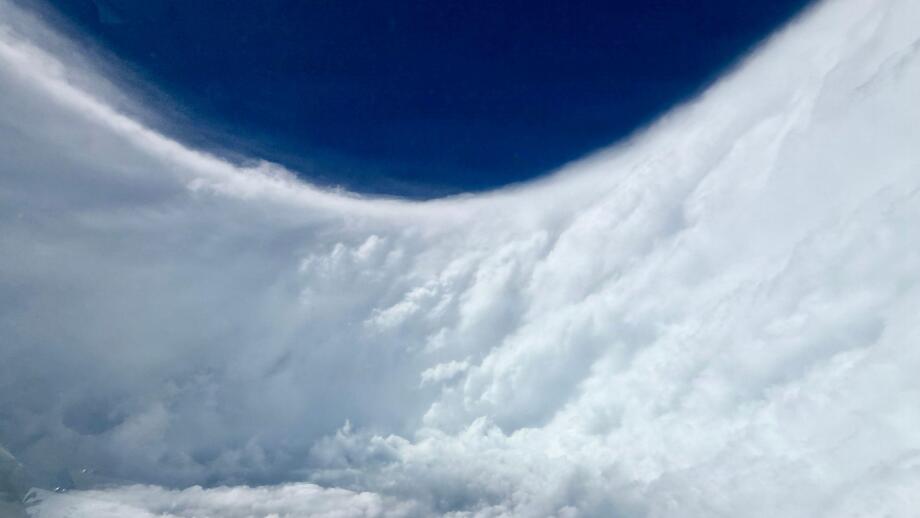 Hurricane Melissa on Monday, October 27, 2025. A U.S. Air Force Reserve crew from the 53rd Weather Reconnaissance Squadron, known as the "Hurricane Hunters," flies through Hurricane Melissa on Monday, October 27, 2025. The photo, taken by Lt. Col. Mark Wi