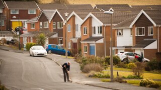 Waunfawr 1960s suburban housing estate, Aberystwyth Wales UK