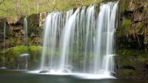 Forest River and Waterfall, Wales, UK