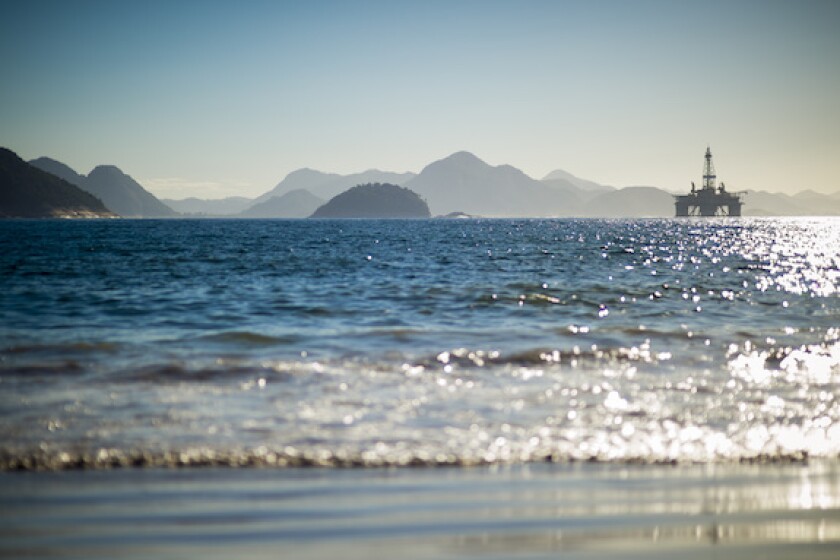 Rio de Janeiro, Brazil, Copacabana, oil rig, ocean, LatAm, 575