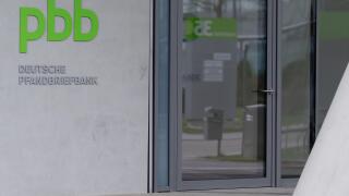 Garching, Germany. 07th Mar, 2024. The logo of Deutsche Pfandbriefbank (pbb) can be seen at the company headquarters. Following a sharp fall in profits due to the crisis on the real estate markets, Deutsche Pfandbriefbank (pbb) surprisingly does not pay i