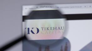 New York, USA - 18 March 2021: Tikehau Capital company logo icon on website, Illustrative Editorial