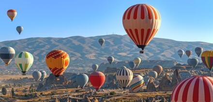 Hot Air Balloons in the Sky of Cappadocia Turkiye