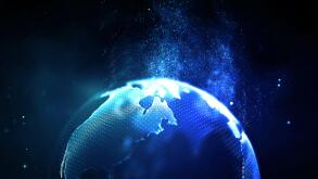 Blockchain technology background. Cryptocurrency fintech block chain network and programming concept. Abstract Segwit.