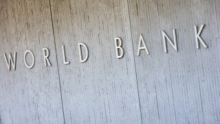 The World Bank logo outside of H building. WorldBank World Bank Group headquarters main office building exterior. Washington DC.. Image shot 04/2009. Exact date unknown.