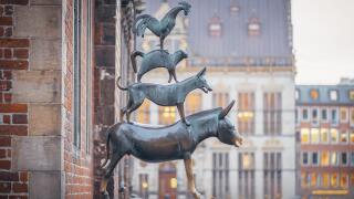 Town Musicians of Bremen Sculpture - Bremen, Germany