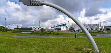 The Google Datacenter, a data centre in Eemshaven covering over 44 hectares, is being expanded and will be powered by renewable energy sources, includ