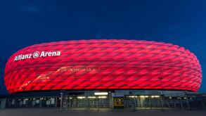 The Allianz Arena - A football stadium in Munich, Bavaria, Germany with a 75,000 seating capacity, Home ground for two professio