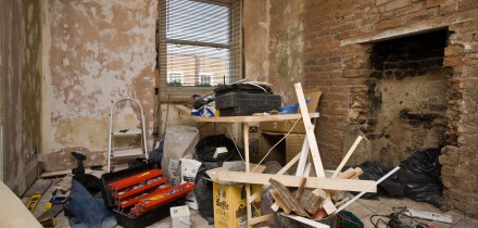 Room undergoing renovation