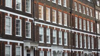 Townhouses on Queen Anne?s Gate in Westminster, London England United Kingdom UK