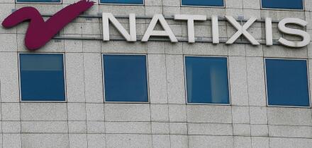 The logo sign of Natixis, a French corporate and investment bank created in November 2006 from the merger of the asset management and investment banking operations of Natexis Banque Populaire (Banque Populaire group) and IXIS (Groupe Caisse d'Epargne), is