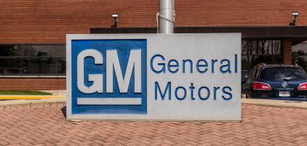 Marion - Circa April 2017: General Motors Logo and Signage at the Metal Fabricating Division. GM opened this plant in 1956 III