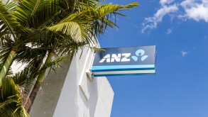ANZ Bank sign at Sunshine Coast, Queensland, Australia