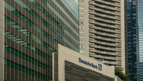 Singapore. January 2020. An external view of the Deutsche Bank building