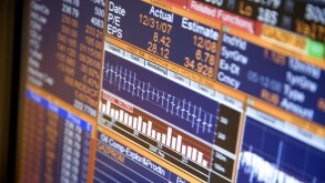 Trading screen close up