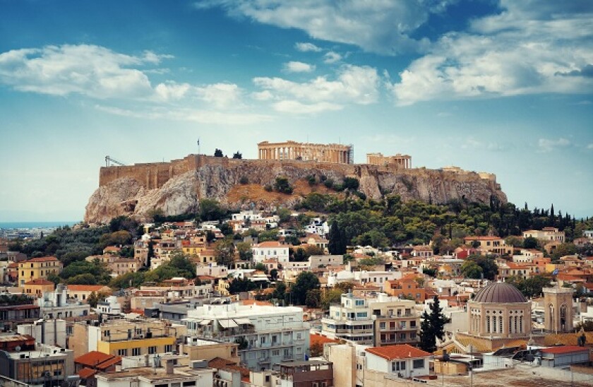 Athens skyline rooftop view, Greece.