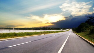 Brazil, road, landscape, storm, sea, LatAm, 575