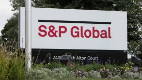 A logo sign outside of a facility occupied by S&P Global, Inc., in Centennial, Colorado, on July 22, 2018.