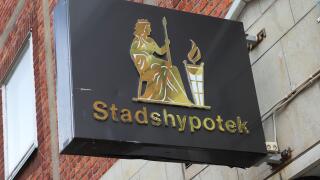 Eskilstuna, Sweden - August 11, 2021: The Stadshypotek bank logo, a brand of the Handelsbanken group..