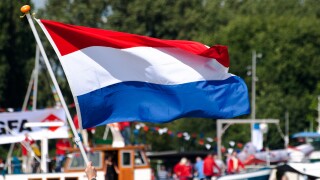 Dutch flag waved during SAIL Amsterdam 2010