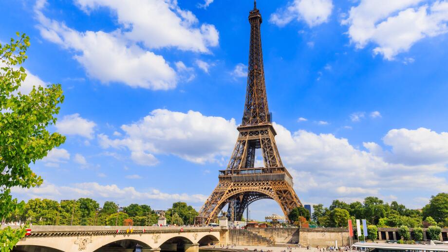 Paris, Eiffel Tower and river Seine, France.