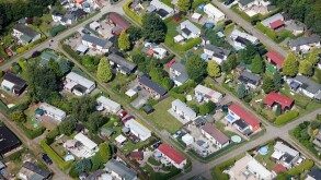 The Netherlands, Stroe. Holiday houses. Aerial.